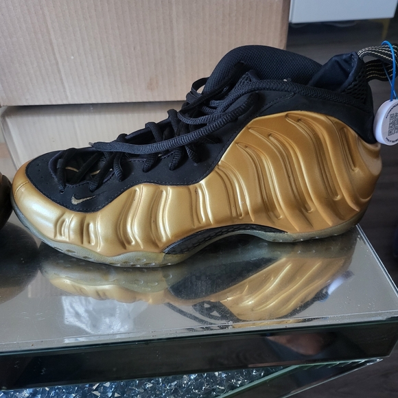 Nike Air Foamposite Pro Metallic Gold Men's Size 12 - Picture 6 of 9